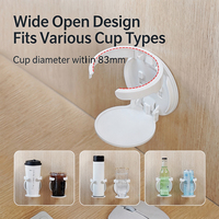 Support mural pliable réglable OEM pour boissons, sans BPA, porte-bouteilles multifonction moderne en plastique, porte-gobelets
