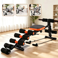 Appareil multifonctionnel pour abdominaux, machine à sit-ups réglable avec résistance par pédale, équipement d'exercice pour entraînement à domicile