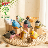Ornements en bois sculptés à la main, animaux de bureau colorés et apaisants, jouets mignons pour enfants, cadeau d'anniversaire