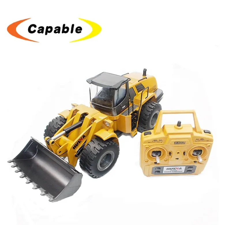 Huina Spielzeug 1583 1/14 10CH Alloy RC Bulldozer Truck mit Frontlader Engineering Bau Auto Fahrzeug Fernbedienung Spielzeug