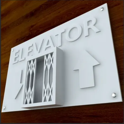 Sinal do elevador do interior da amada do estilo novo sinal do elevador do elevador 3d printable para o <span class=keywords><strong>diretório</strong></span> do piso