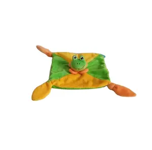 廉价床上用品套装婴儿爱青蛙毛绒青蛙舒适玩具