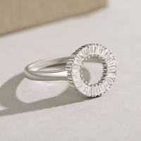 Bagues vintage en argent 925 à motif circulaire, très vendues, classiques, avec zircone cubique, bagues de mariage en argent sterling 925 pour femmes