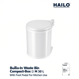Poubelle encastrable HAILO Compact-Box M 30 L avec pédale pour cuisine - Product Image 2