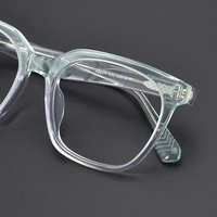 Montures de lunettes optiques carrées classiques en acétate Mazzuchelli de haute qualité, légères et durables, pour diamants