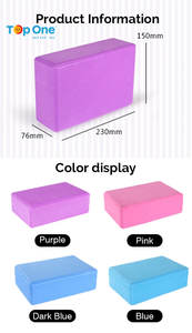 Top One Logo personnalisé imprimé Tpe unique noir foncé bleu trois couleurs Squat mousse recyclée Eva Yoga bloc brique - Product Image 4