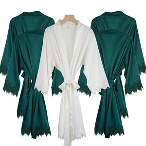Kimono da Sposa <span class=keywords><strong>in</strong></span> Raso di <span class=keywords><strong>Seta</strong></span> Opaco per Damigelle, Lunghezza al Ginocchio, Morbido e Lussuoso - Product Image 1