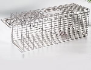 Piège à Animaux Vivants Pliable en Métal Massif pour le Contrôle des Nuisibles, <span class=keywords><strong>Cage</strong></span> de Capture de Chats et Lapins en Acier - Product Image 1