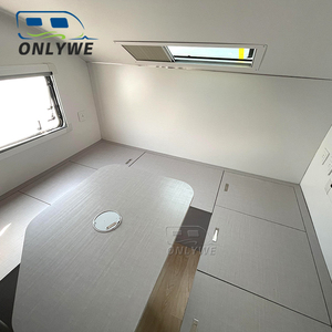 Mini caravana ONLYWE, caravana todoterreno, caravana de acero tipo lágrima, remolque de camping con cocina, caravana híbrida todoterreno - Product Image 5