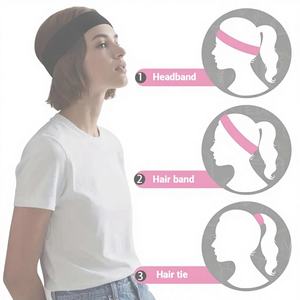 4pcs Femmes Élastique Sportif Yoga Bandeaux Confortable Noir Gris Blanc Rose pour Quotidien Gym Workout Casual Lifestyle Chapeaux - Product Image 1