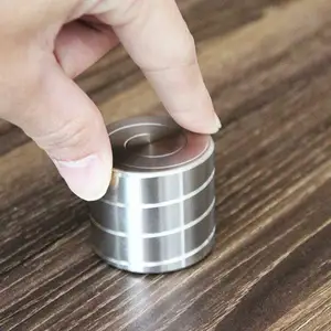 Spherical Helix Rotating Desktop Metallic Copper Decompression Toy Cylindrical Spinning Gyro Metal spiral fidget spinner