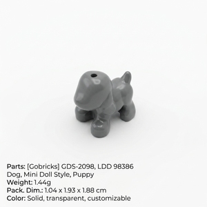 Gobricks GDS-2098 Piezas de Bloques de Construcción ABS 98386, <span class=keywords><strong>Perro</strong></span> Animal Pequeño, Ladrillos de Construcción, Estilo Mini Muñeco para Creación de MOC - Product Image 2