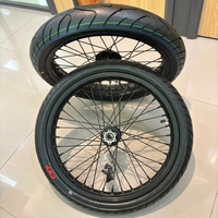 Kit de roue et pneu Supermoto 17 pouces en aluminium CNC argenté pour mise à niveau de moto électrique Sur Ron Light Bee Ultra Bee