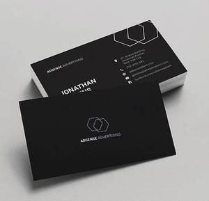 Biglietti di ringraziamento personalizzati di lusso, spessi, colorati, con stampa logo, laminazione opaca, goffratura e finitura manuale - Product Image 4