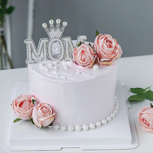 Nouvelles décorations de pâtisserie thème de la fête des mères inserts de gâteau carte <span class=keywords><strong>belle</strong></span> perle <span class=keywords><strong>maman</strong></span> garniture de gâteau - Product Image 1