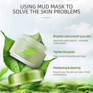 <span class=keywords><strong>Mascarilla</strong></span> de arcilla de marca privada para el cuidado facial, <span class=keywords><strong>mascarilla</strong></span> exfoliante hidratante, antibarro, té verde, OEM - Product Image 3