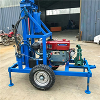 Foreuse de puits d'eau diesel facile à utiliser avec moteur de pompe pour le forage de sols et de roches, profondeur max. 150 m