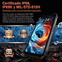 Téléphone robuste AGM X7 Pro avec imagerie thermique LTE/CDMA/GSM FHD 120Hz Octa Core Caméra thermique 512x384 10000mAh 6GB 256GB IP68/IP69K