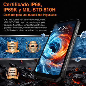 Teléfono Resistente AGM X7 Pro con Cámara Térmica 512x384, 10000mAh, 6GB, 256GB, IP68, IP69K, Carga Inalámbrica, Android 16, eSIM - Product Image 6
