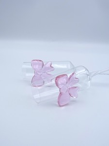 Copa de champán de lujo con lazo de mariposa hecho a mano al por mayor, <span class=keywords><strong>flauta</strong></span> con cinta 3D para regalo de boda - Product Image 6