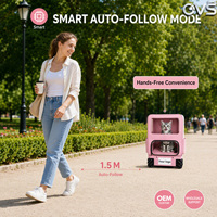 Poussette pour animaux de compagnie OVS silencieuse, grande capacité, ergonomique, légère, innovante, double, durable, avec télécommande et suivi automatique