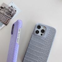 Coque de téléphone personnalisable en similicuir crocodile pour iPhone 18 17 Pro Max, demi-coque pour iPhone 18 17 Pro Max