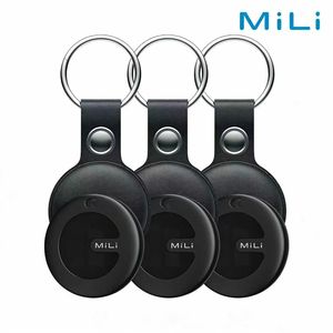 MiLi MiTag <span class=keywords><strong>Duo</strong></span>, Paquete <span class=keywords><strong>de</strong></span> 3 Localizadores Inteligentes con Funda <span class=keywords><strong>de</strong></span> Cuero, Resistente al Agua IPX67, Compatible con Apple Find My y <span class=keywords><strong>Google</strong></span> Find Hub - Product Image 1