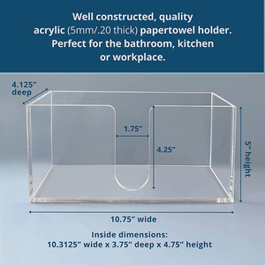 Soporte para toallas de papel para baño, dispensador acrílico para encimera de cocina, soporte para servilletas c-fold, z-fold, servilletas desechables Trifold - Product Image 6