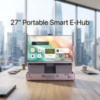 Layar Pintar 27 Inci Android 15 dengan Pemutaran 12 Jam, TV Koper Nirkabel, Monitor Sentuh Mobile, Pemasok OEM