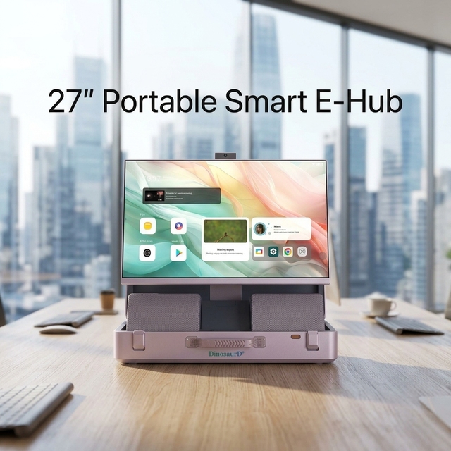 12h Playback Smart Display 27 Inch Android 15 Wireless Suitcase TV Mobile Touch Monitor OEM Supplier