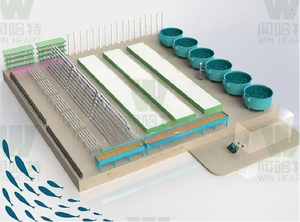 Serre d'élevage piscicole <span class=keywords><strong>intérieur</strong></span> avec couverture en film PE transparent, structure galvanisée à chaud, garantie 15-20 ans, 9x30M pour l'<span class=keywords><strong>aquaculture</strong></span> - Product Image 5