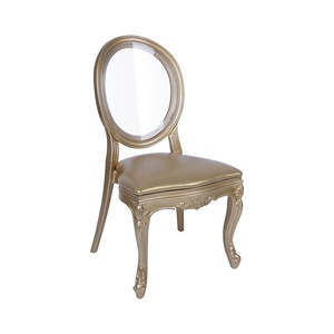 Chaises de banquet de mariage en cuir blanc or de luxe de haute qualité, style traditionnel pour hôtel, restaurant ou événements de ferme - Product Image 4