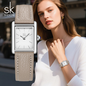 Reloj Cuadrado para Mujer, Sofisticado, Resistente al Agua, Minimalista y Elegante, con Correa de Cuero y un Atractivo Elegante - Product Image 1