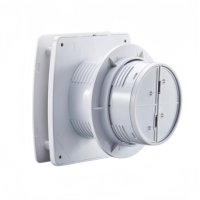 Ventilateur extracteur mural de salle de bain 150 mm avec capteur d'humidité intelligent et minuterie, ventilation automatique