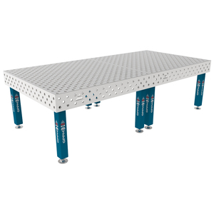 Banco de soldadura SteelMax INOX GPPH 3x1,48 m, 15mm de espesor, 28mm agujeros, rejilla diagonal - Product Image 1