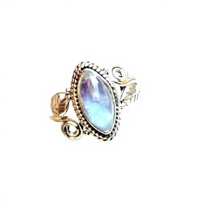 Wholesale Silver Stone <b>Ring</b> Rainbow <b>Moonstone</b> Sterling Silver 92.5 <b>Ring</b> - Product Image 2
