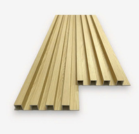 Panneau mural WPC moderne pour la décoration intérieure, panneau de plafond en bois composite avec lattes en charbon de bois pour salle de bain, escalier, entrepôt, salle de sport