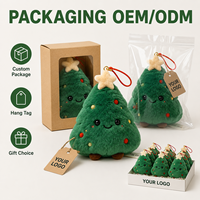 Fabricant de peluches personnalisées CE ASTM à faible MOQ, poupées sur mesure avec jouets en peluche doux, coussins et porte-clés en forme de sapin de Noël