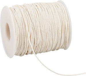 Cordon en corde cirée tressée beige de 1 mm pour la confection de vêtements, chaussures, bijoux, bracelets, colliers, <span class=keywords><strong>macramé</strong></span>, perlage, artisanat floral - Product Image 1