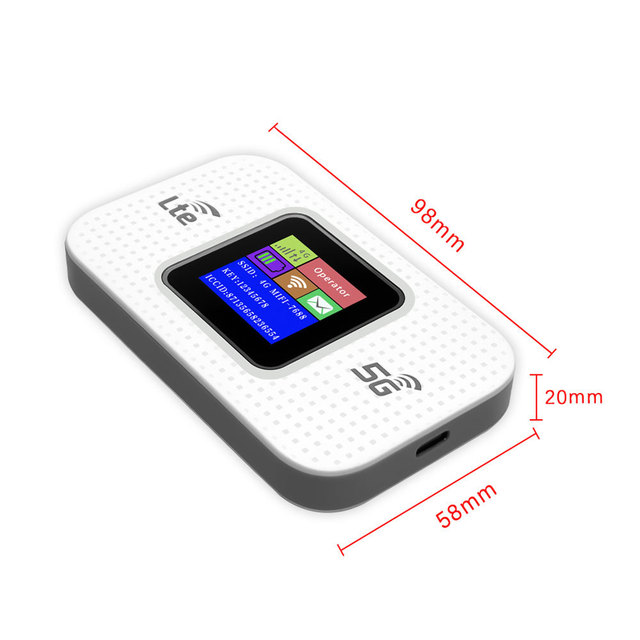 Top Selling 4G Portable WiFi Router with LTE 5G Pocket WiFi Color Screen for Europe New Firewall Function for Home Use