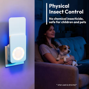 Trampa para Moscas <span class=keywords><strong>de</strong></span> Alta Calidad y Eficiencia, Atrapa Insectos Voladores en Interiores, Electrónica, Enchufable, con Luz LED UV, Mata <span class=keywords><strong>Mosquitos</strong></span> e Insectos - Product Image 6