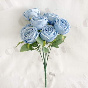 <span class=keywords><strong>MR</strong></span>-0007 Flores Artificiales al por Mayor, Rosas de Seda, Ramo de Rosas Artificiales para Boda, San Valentín, Decoración del Hogar - Product Image 6