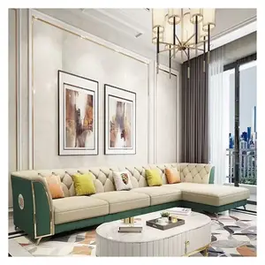 High-end light luxury modern sofa set living room soft furnishing all-match sofa