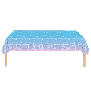 Assiette en papier bleue flocon de neige 9 pouces pour décoration de table de fête de Noël - Product Image 3