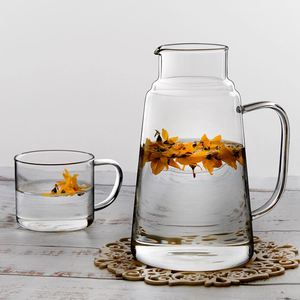Ketel Air Klasik Kaca Borosilikat Tinggi Transparan 1.3L Tahan Lama, Logo Dapat Disesuaikan, Ramah Lingkungan, Aman untuk Mesin Cuci Piring, untuk Teh - Product Image 2
