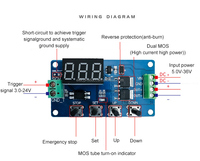 Module de relais temporisé à double MOS DDC-432, 5V-30V CC, avec affichage numérique LED, minuterie de cycle, interrupteur de temporisation