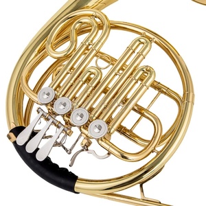 Trompa Francesa Lacada en Oro con Llave en Si Bemol, Cuatro Llaves Divididas, Instrumento de Viento de Madera, Instrumentos Musicales de Banda de Metales - Product Image 2
