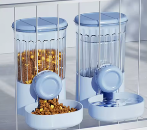 자동 애완동물 급식기 및 물통 2-in-1, 사료 저장용 6L 플라스틱 용기 포함, 실내용 소형, 고양이 및 강아지용 - Product Image 2