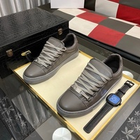 Chaussures plates de luxe rétro rayées respirantes à lacets, chaussures de surf en cuir, design tendance, chaussures de sport décontractées pour la marche