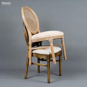 Meubles Vintage français rustique en rotin Antique à dos de canne <span class=keywords><strong>Louis</strong></span> pour événement chaises de mariage - Product Image 3